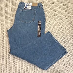 Seven7 NEW Loose Straight Leg Jean Women 22W Denim High Rise Authentic